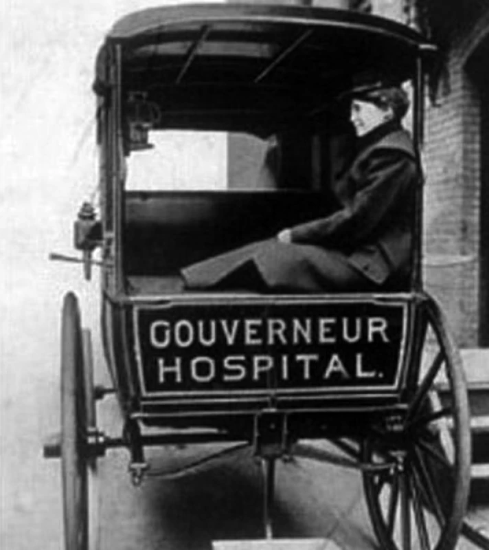 Snímek ambulance otištěný v New York Times 30. 6. 1903