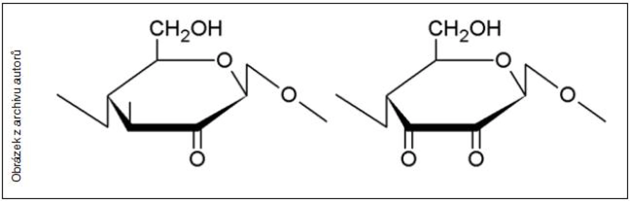 Vedlejší produkty oxidace celulózy – keto skupiny, které jsou významnou příčinou nestability oxidované celulózy ve fyziologickém prostředí