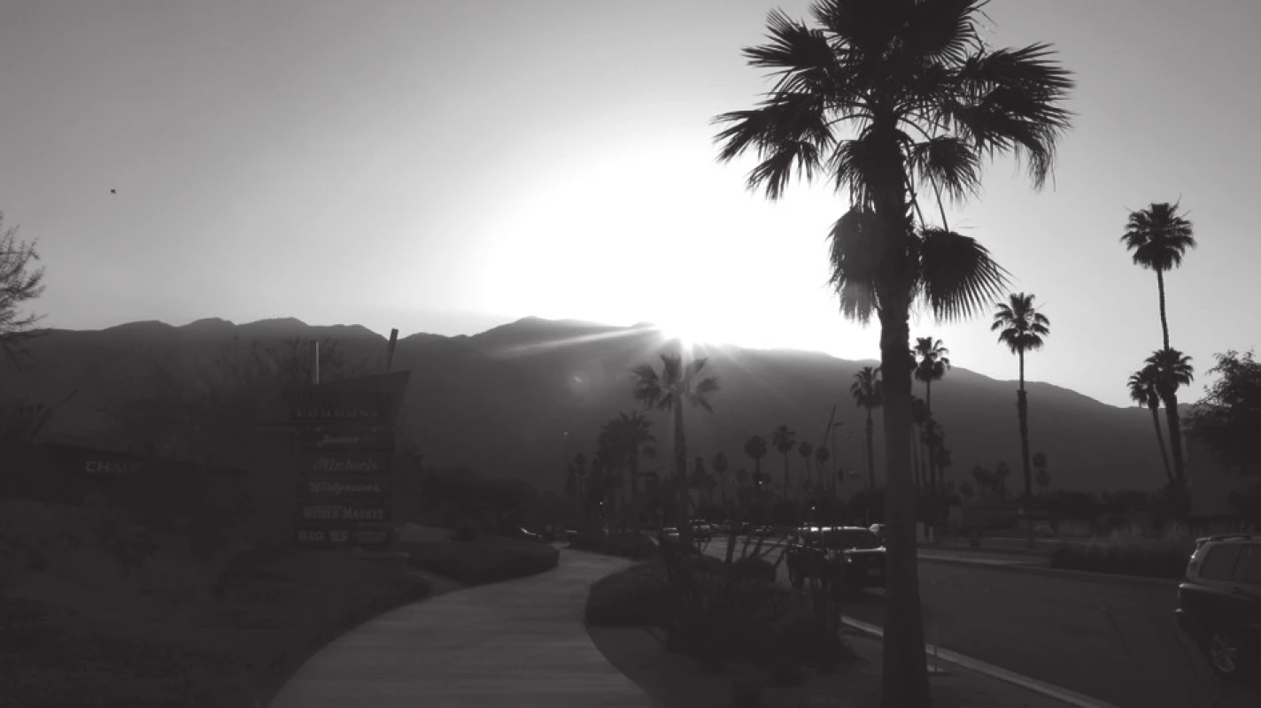 Západ slunce nad Palm Springs